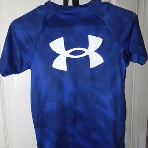 Under Armour Kids' Short Sleeve Tee in Blue and White